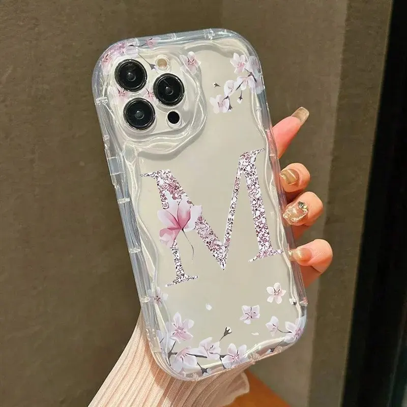 꽃무늬 M 디자인 휴대폰 케이스 삼성 갤럭시 S25 FE S24 S23 S22 S21 울트라 플러스 A16 A26 A25 A24 A36 A56 A55 A54 TPU 커버