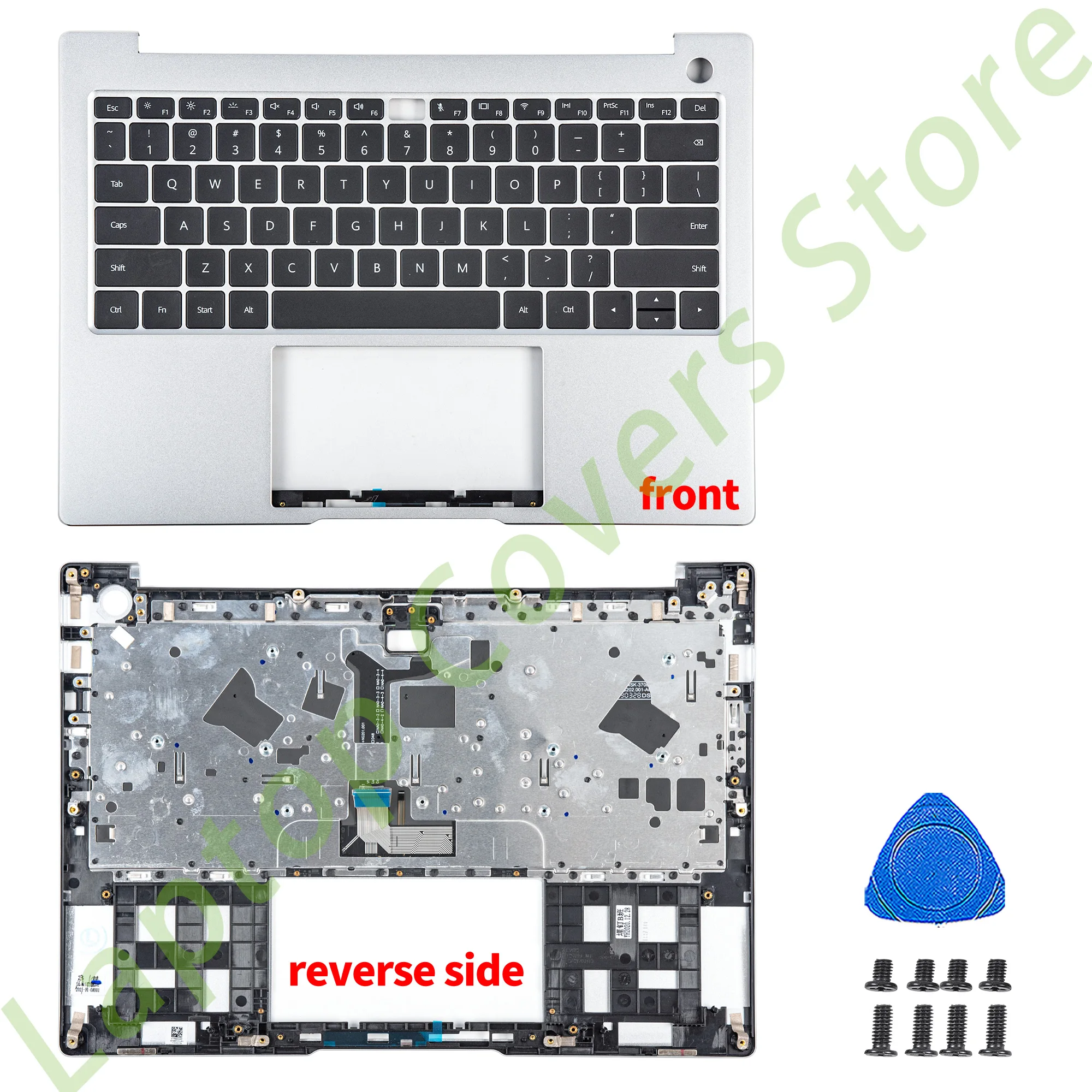 Imagem -02 - Teclado com Palmrest para Matebook 14 Klvd-wfh9 Klvf16 2023 Capa Superior Prata e Cinza Substituir Novo