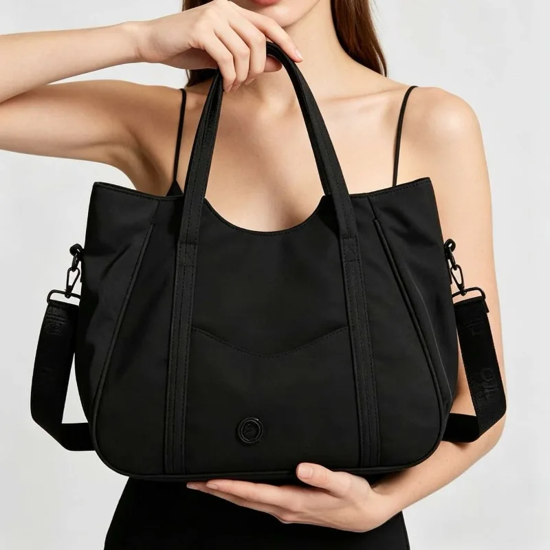 2026 Fashion Simple Letter Canvas Commuter Handbag, Large Capacity Tote Bag, Crossbody Bag, Women's Handbag