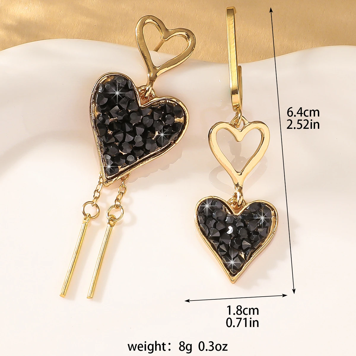 2 قطعة أقراط على شكل قلب خوخ غير منتظمة للسيدات إكسسوارات مجوهرات مناسبة للتاريخ والحفلات والمهرجانات