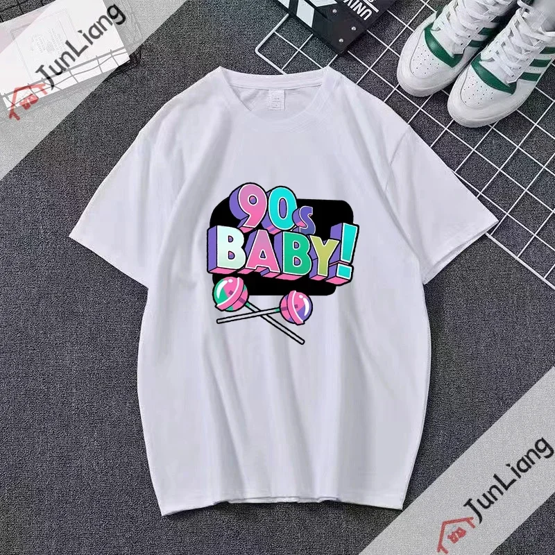 The 90s Women Retro Costume Party T-Shirt Gift for Men 90’s Aesthetic ClothingHip Hop Event Graphic Tee Tops