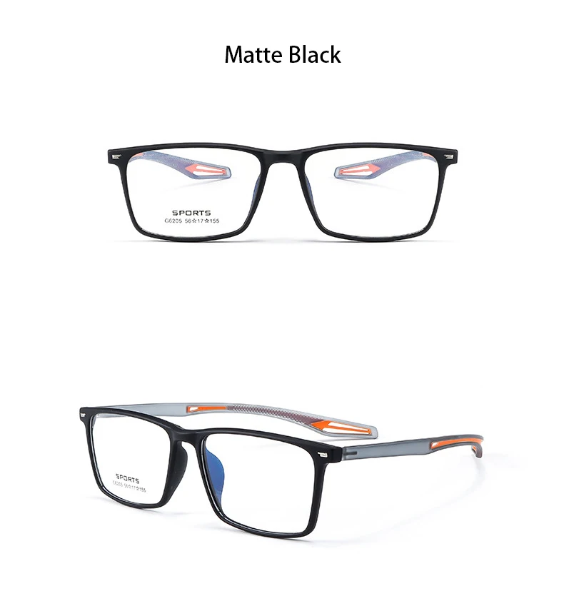 2024 neue Mode ultraleichte transparente tr90 Brillen Sport brille für Männer große Brillen optischen Rezept rahmen – Detail 7