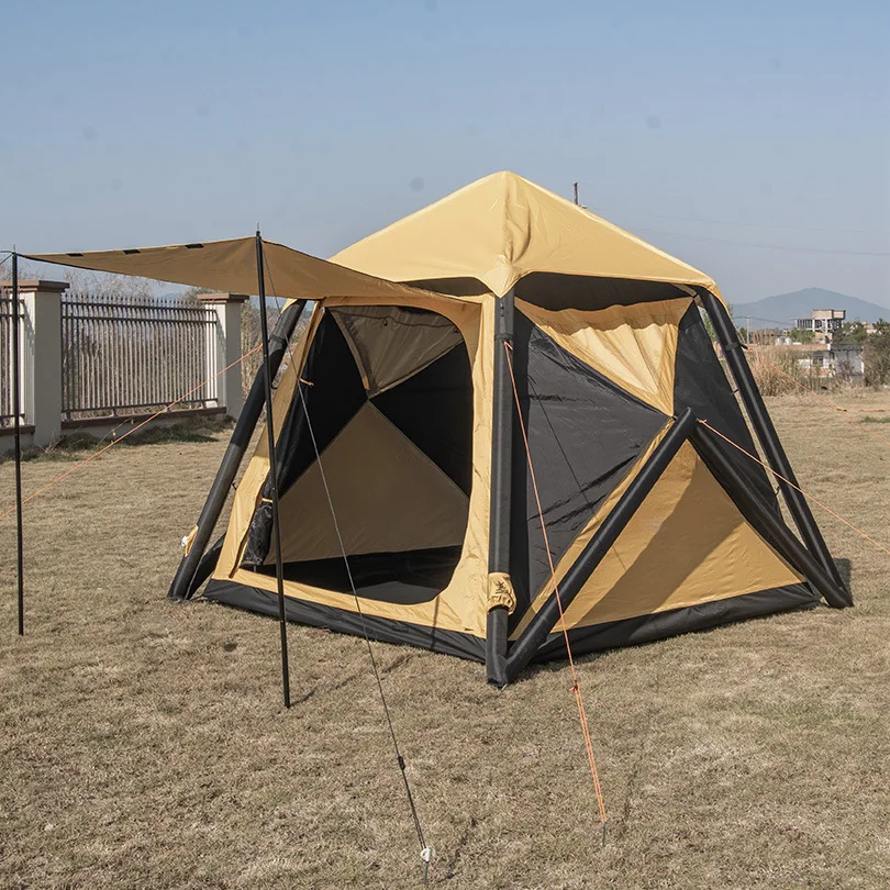 

Уличная Оксфордская надувная палатка, четырехсезонная, ветрозащитная, водонепроницаемая, устойчивая к ультрафиолетовому излучению, портативная, ночная, для кемпинга