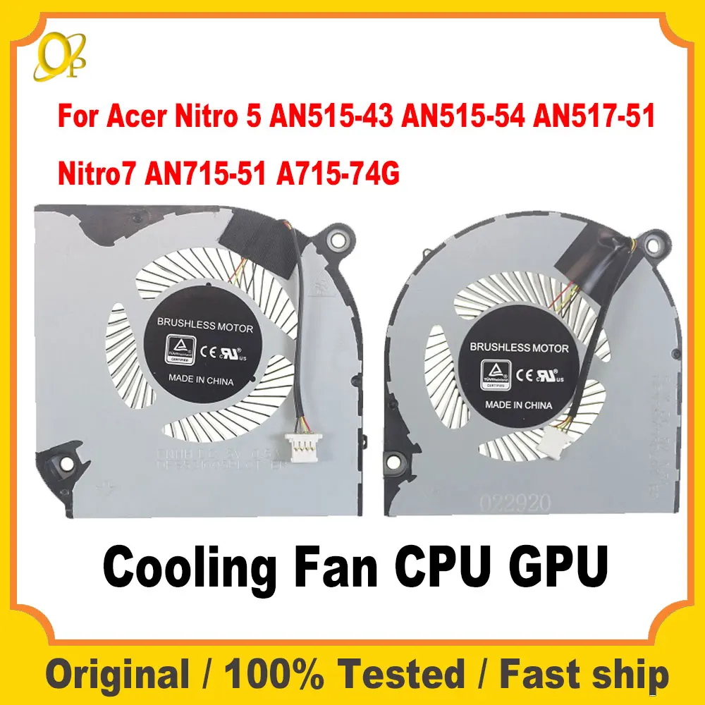 5V New Original GPU CPU Cooling Fan for Acer Nitro 5 AN515-43 AN515-54 AN517-51 Nitro7 AN715-51 A715-74G Laptop Fan Radiator