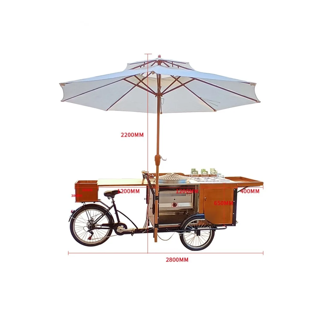 

Sales Pushcart Commercial Stall Dining Cart Inverted Riding Tricycle