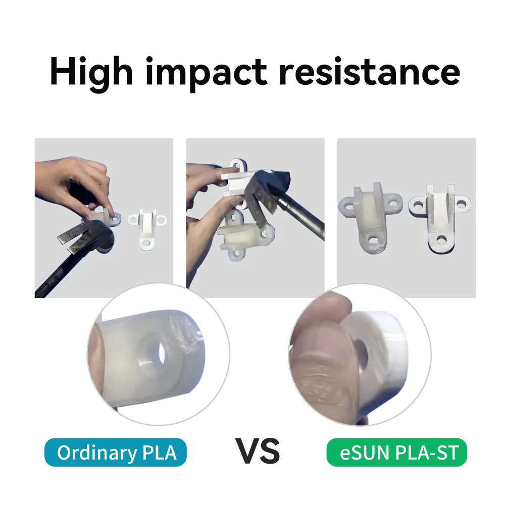 eSun Supersterk PLA-filament 1,75 mm 3D-printerfilament 1 kg (2,2 LBS) spoel PLA-ST FDM 3D-printmaterialen voor 3D-printers