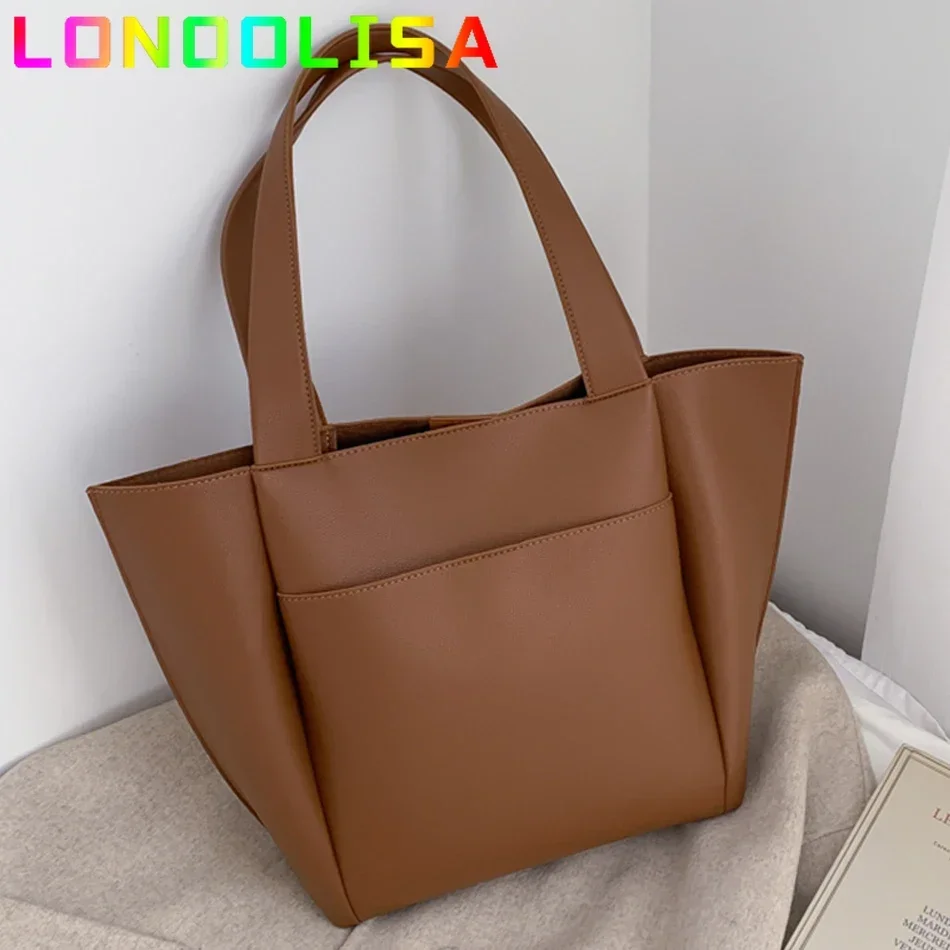 2024 Women\'s Bag Large Capacity Shoulder Bags High Quality PU Leather Handbags and Purse Female Retro Tote Bags sac a main femme