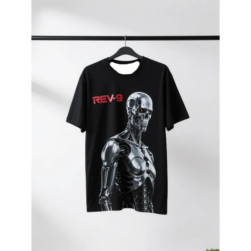 

MOTO-Fast - Drying Tee for Adults, 3D - Printed Vivid Terminator REV - 9 Design