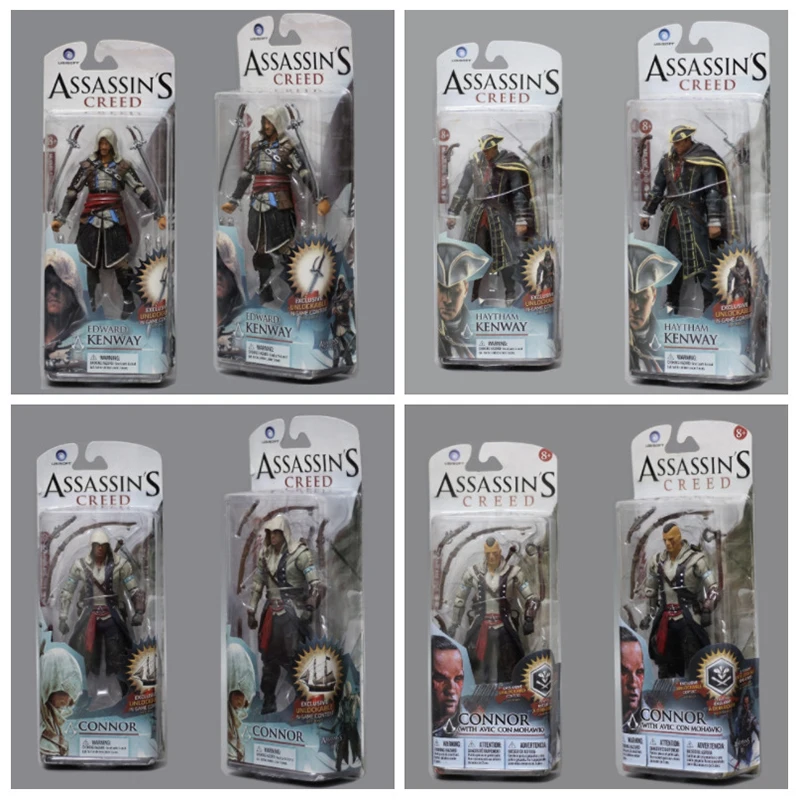 Game Assassin'S Creed Figure Assassin Master Haytham Connor Edward Movable Joint Model Desktop Collection Ornaments Toy Gifts