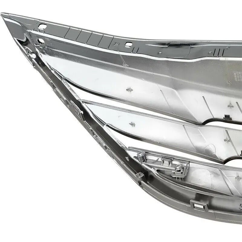 For Hyundai Sonata Sedan 2011 2012 2013 Front Grille Chrome Cover Molding Trim -