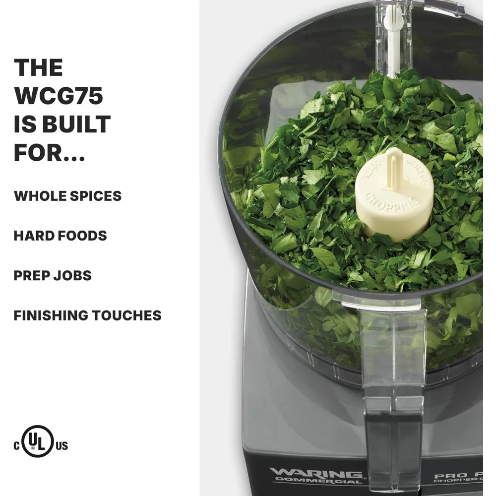 مطحنة المروحية التجارية WCG75 Pro Prep، معالج طعام سعة 3 أكواب، تتضمن وعاءين عمل وتجميع الشفرات. - المنزل #3