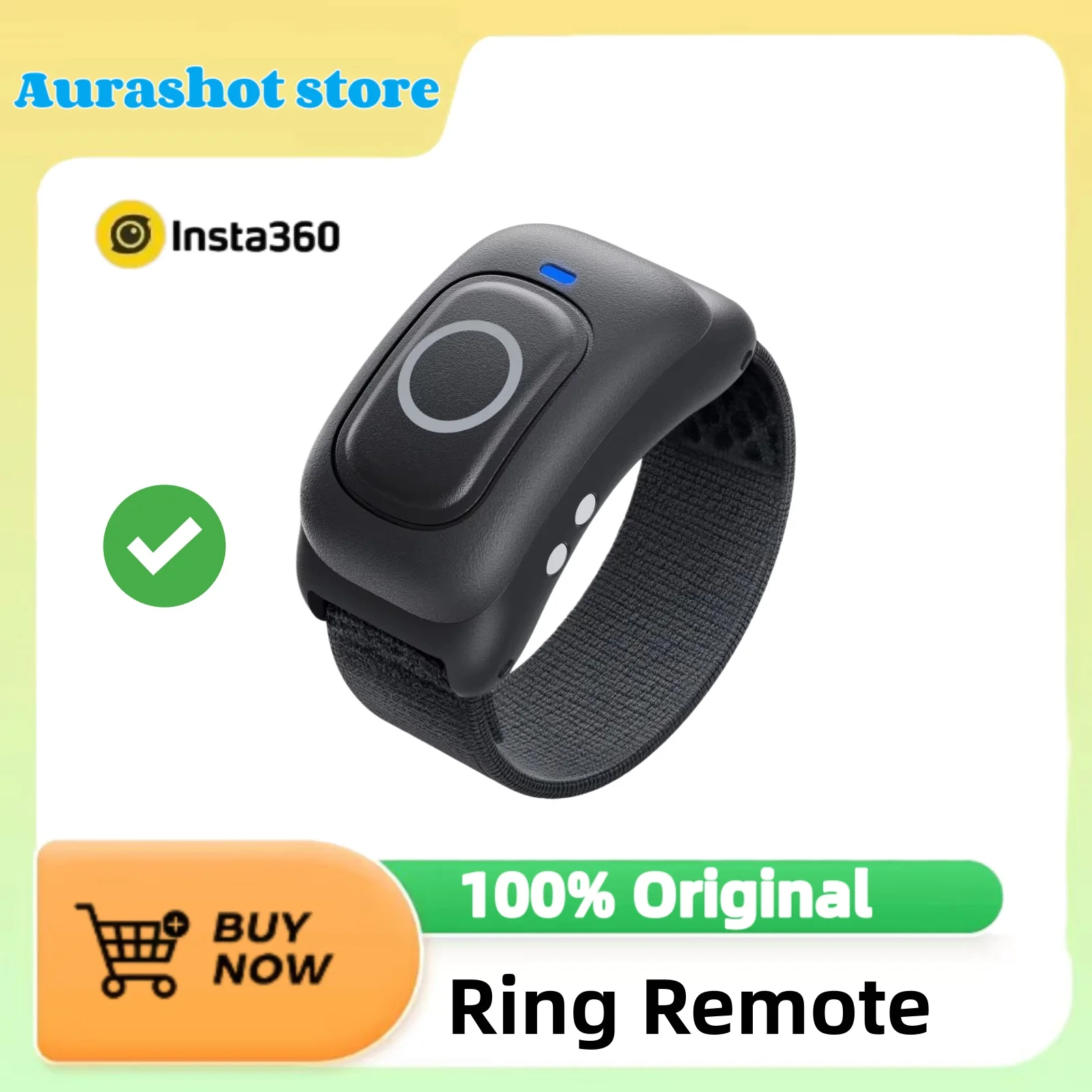 Insta360 Ring Remote 20m 66ft Mini Thumb Control IPX7 RC For Insta 360 GO Ultra X5 Ace Pro 2 X4 Air Original Accessories - view 3