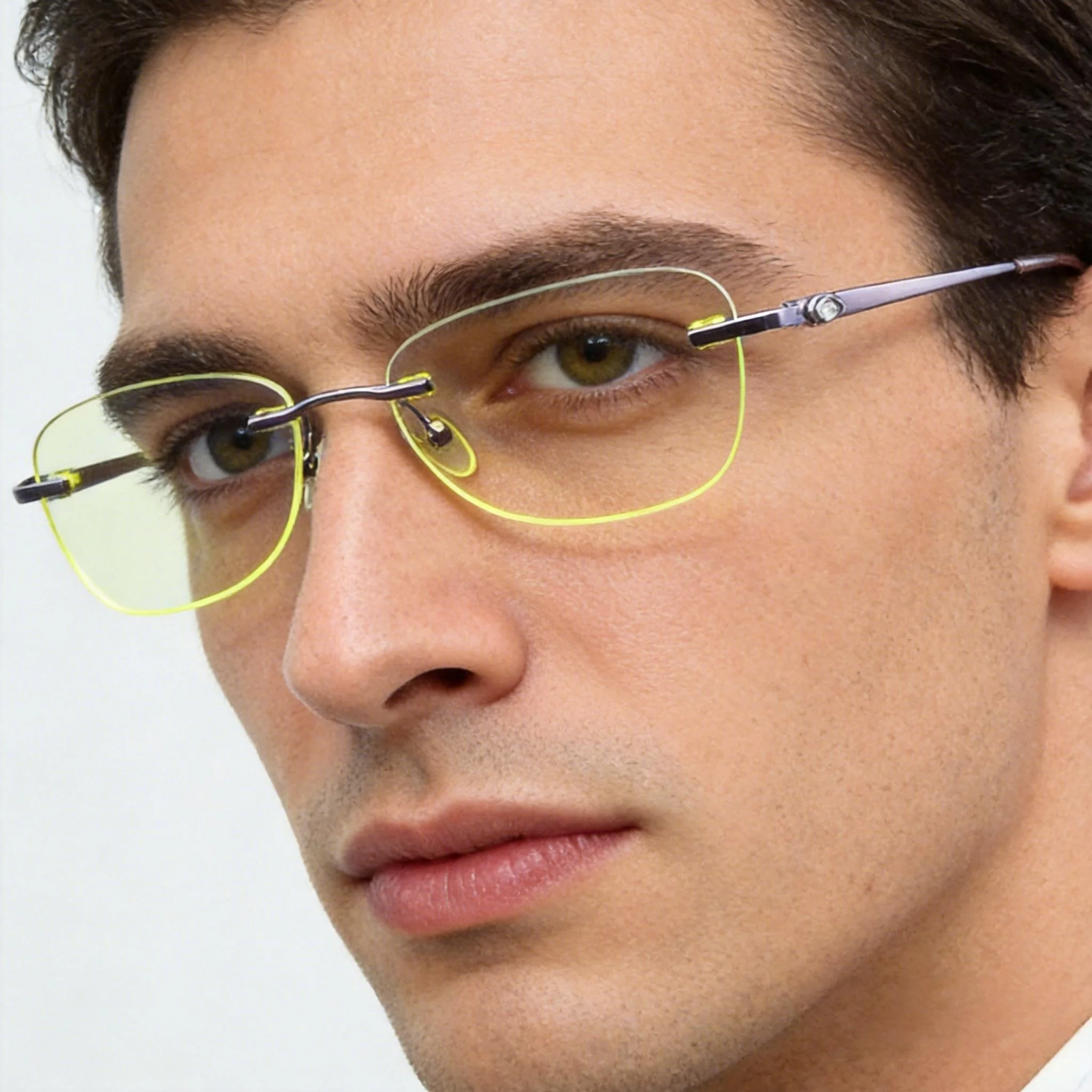 

Rimless Reading Glasses Men Anti Blue Light Yellow Lens Elegant Ladies Eyewear Reading Glasses Women