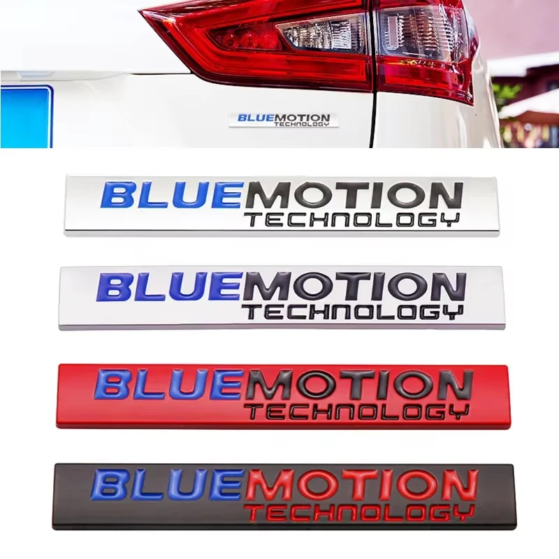 

3D Metal Bluemotion Car Rear Trunk Logo Fender Badge Emblem Sticker Decals For Volkswagen VW Blue Motion Passat B8 Polo Golf 6 7