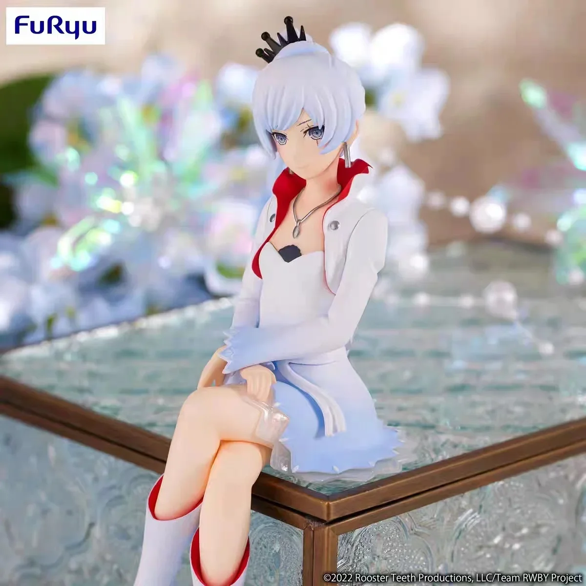 Original FuRyu RWBY Weiss Schnee Ice Queen Anime Action Figure Toys 14cm PVC Model Collectible Status Kids Xams Gift In Stock