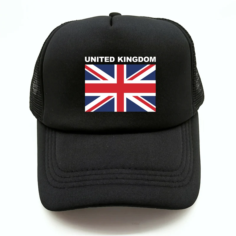 United Kingdom Trucker Cap Summer Men Cool Country Flag Hat Baseball Caps Unisex Outdoor Mesh Net Caps