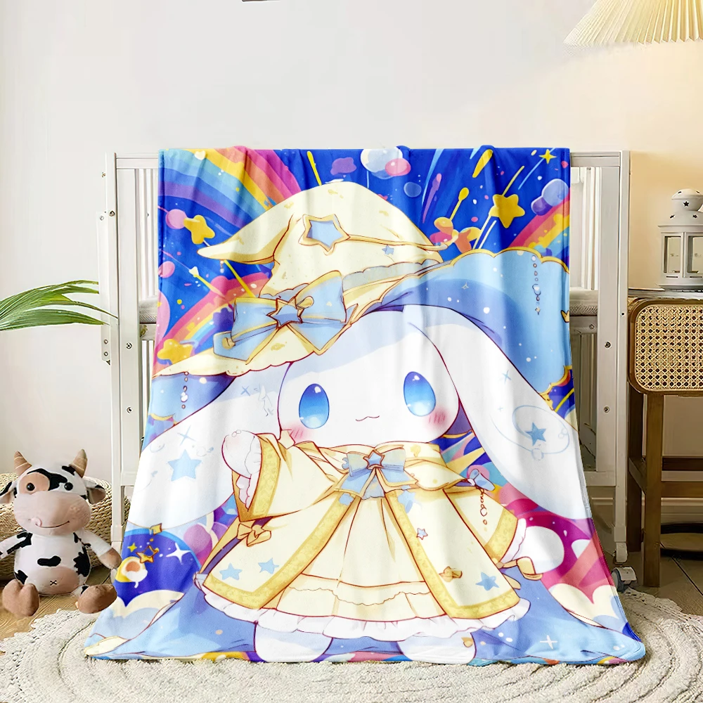 Cartoon Cinnamoroll  blanket. Four seasons blanket.for sofa, beds, living room, travel picnic blanket gifts