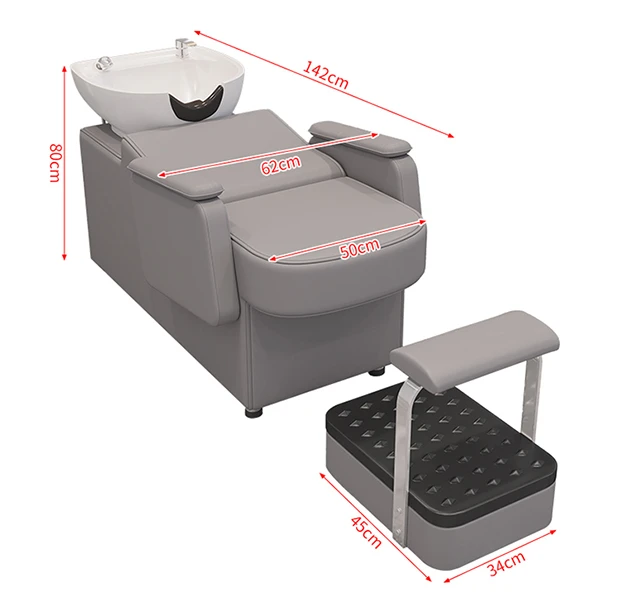 

High end hair salon shampoo ceramic basin flushing bed