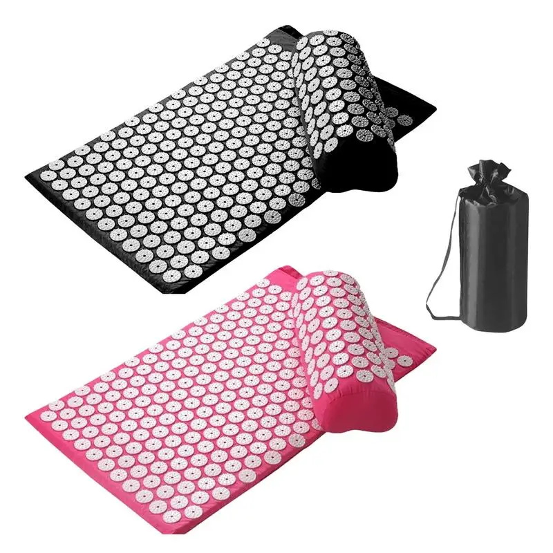 Spike Mat Meditation Mat With Pillow Pressure Mat Massage Mat Set Mediation Accessories For Neck & Back Discomfort Muscle