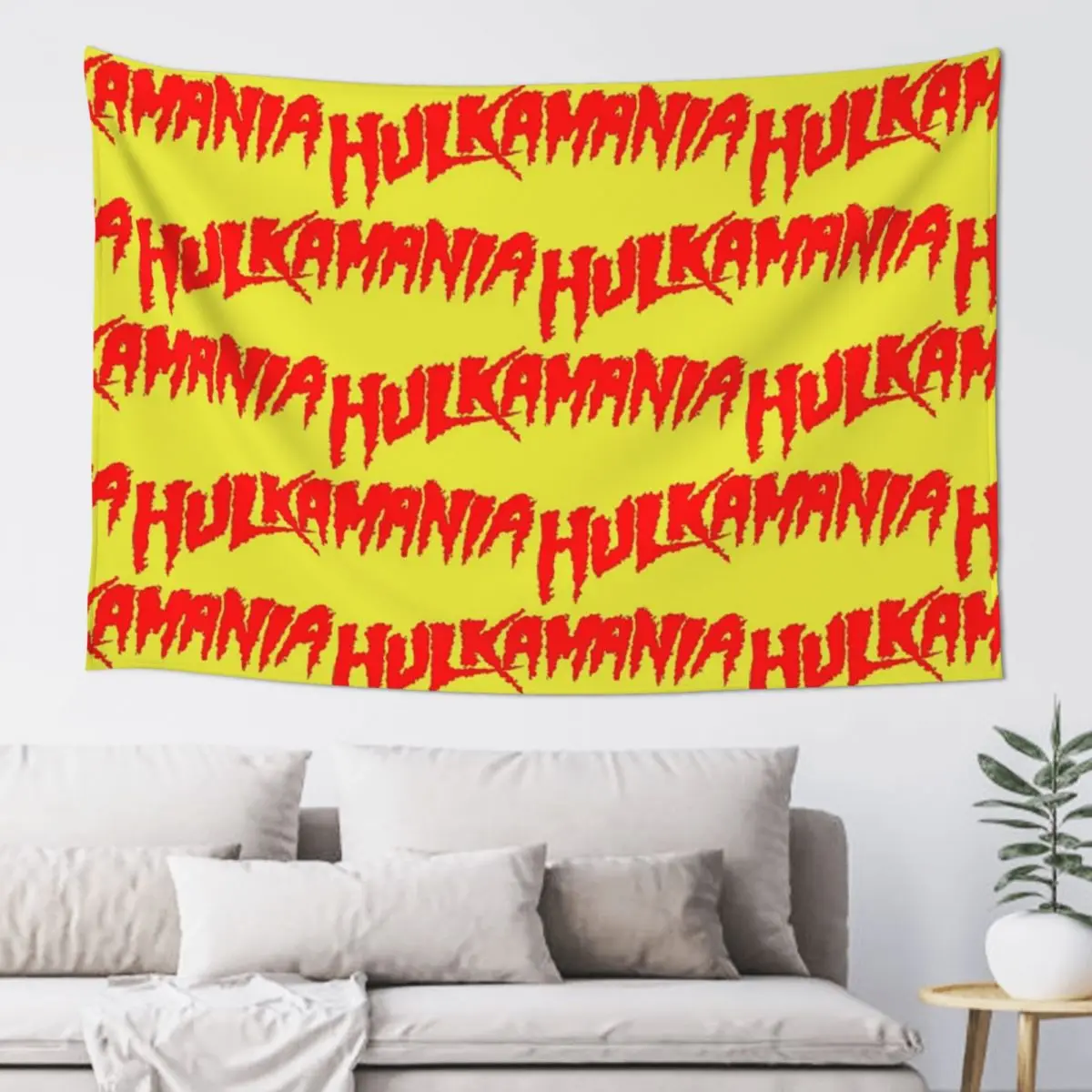 Hulk Hogan Hulkamania Tapestry Art Wall Hanging Aesthetic Home Decor Tapestries for Living Room Bedroom Dorm Room