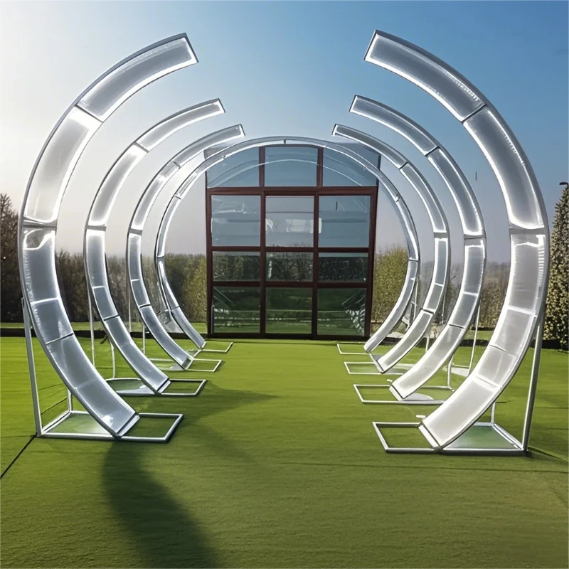 

Wedding super large background iron sun board combination atmospheric arch outdoor lawn decoration road