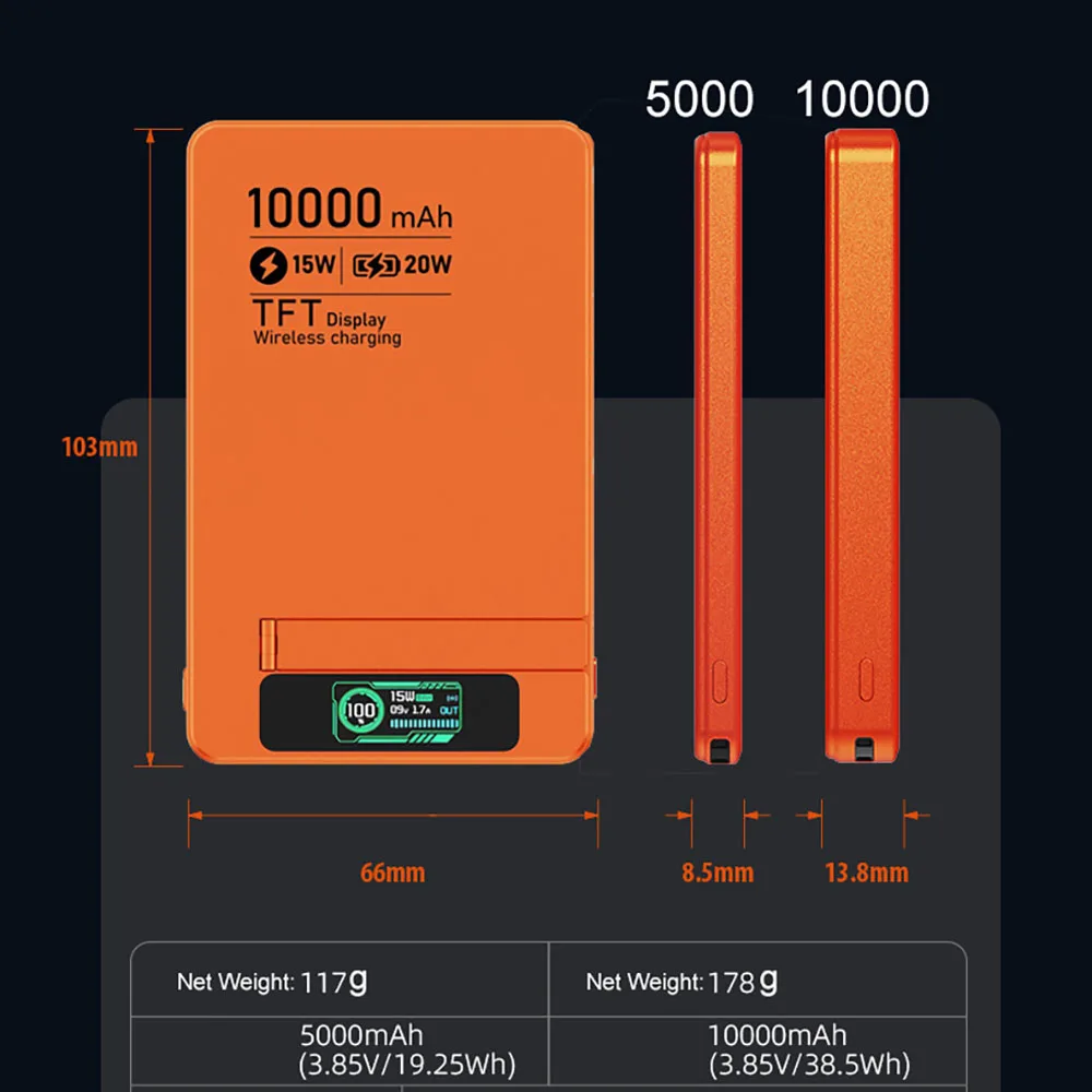 For Xiaomi Super Thin Magnetic Power Bank 10000mAh Portable External Battery PD20W Charge PowerBank for Magsafe iPhone Samsung