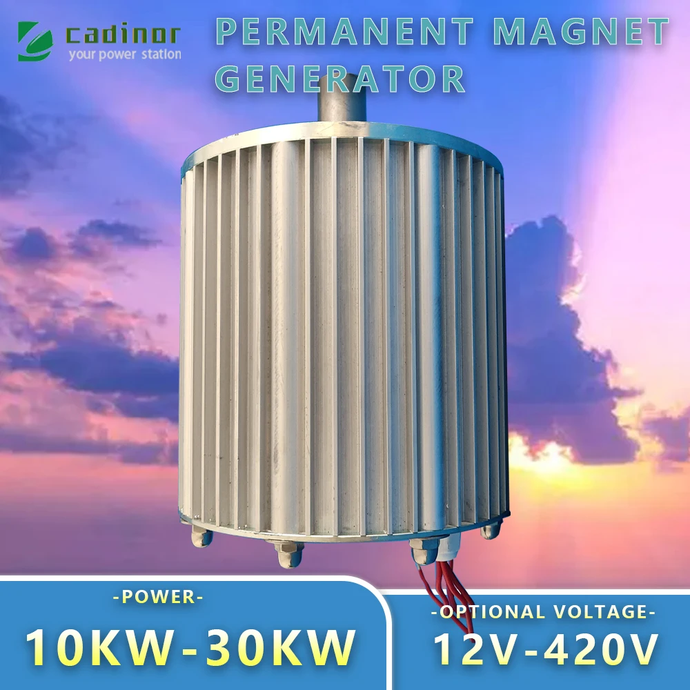 10KW 15KW 20KW 25KW 30KW 300RPM AC Low Ratate Speed Rare Earth Permanent Magnet Generator 48V 96V 110V 120V 220V 240V 230V 380V