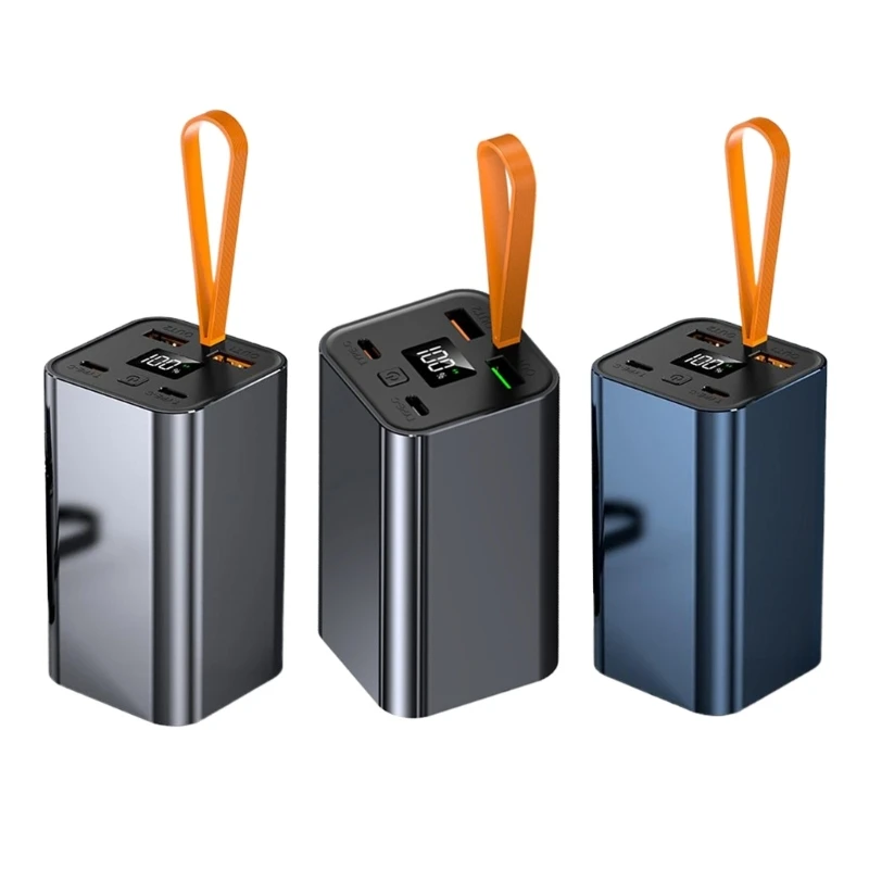 100W vermogen Draagbare lasoplaadbehuizing Type C PowerBank-behuizing Mobiele nood-PowerBank-behuizing Geen batterij
