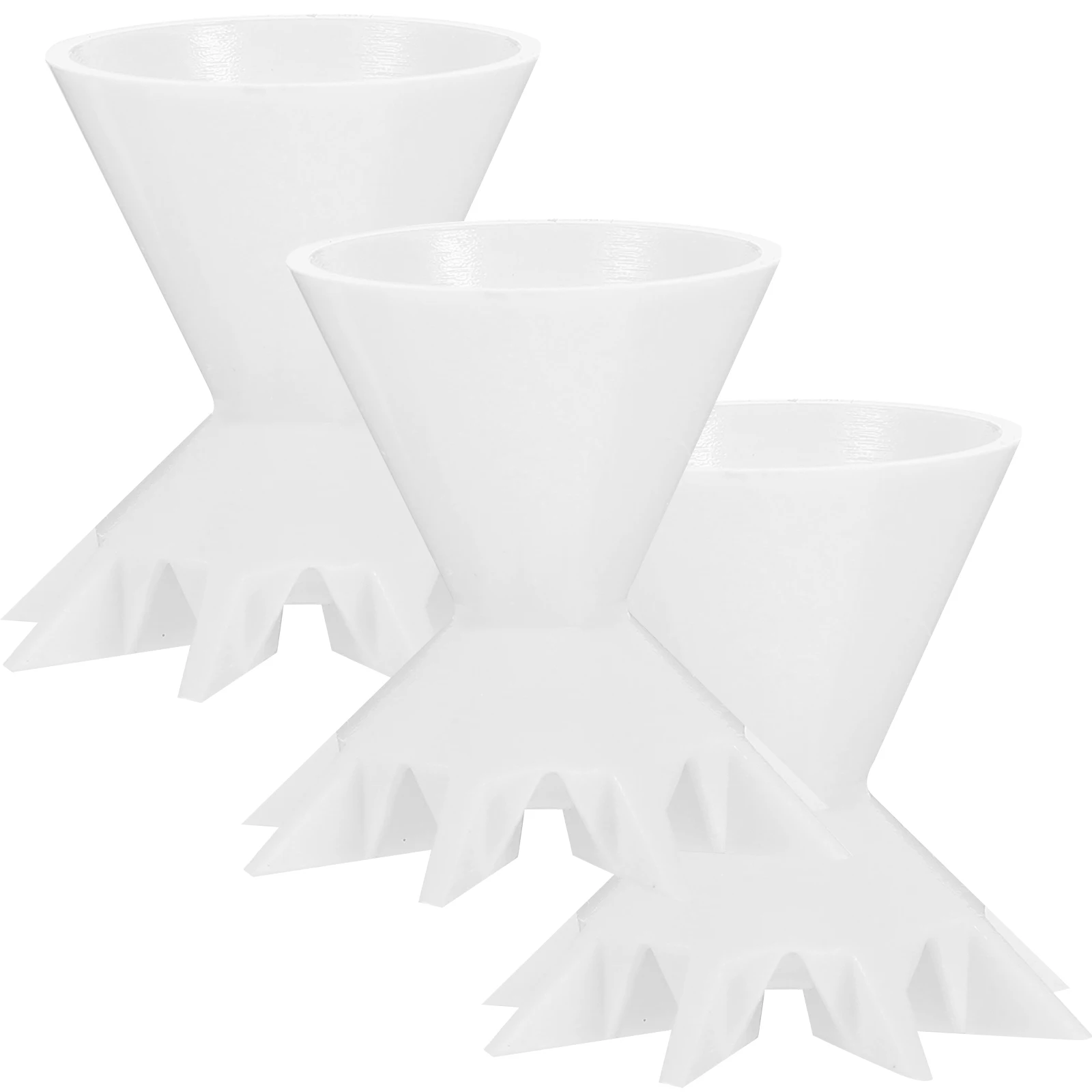 3pcs White Painting Funnel Cups Pouring Split Accessories Reusable Mixing Supplies Tools Teaching Equipment