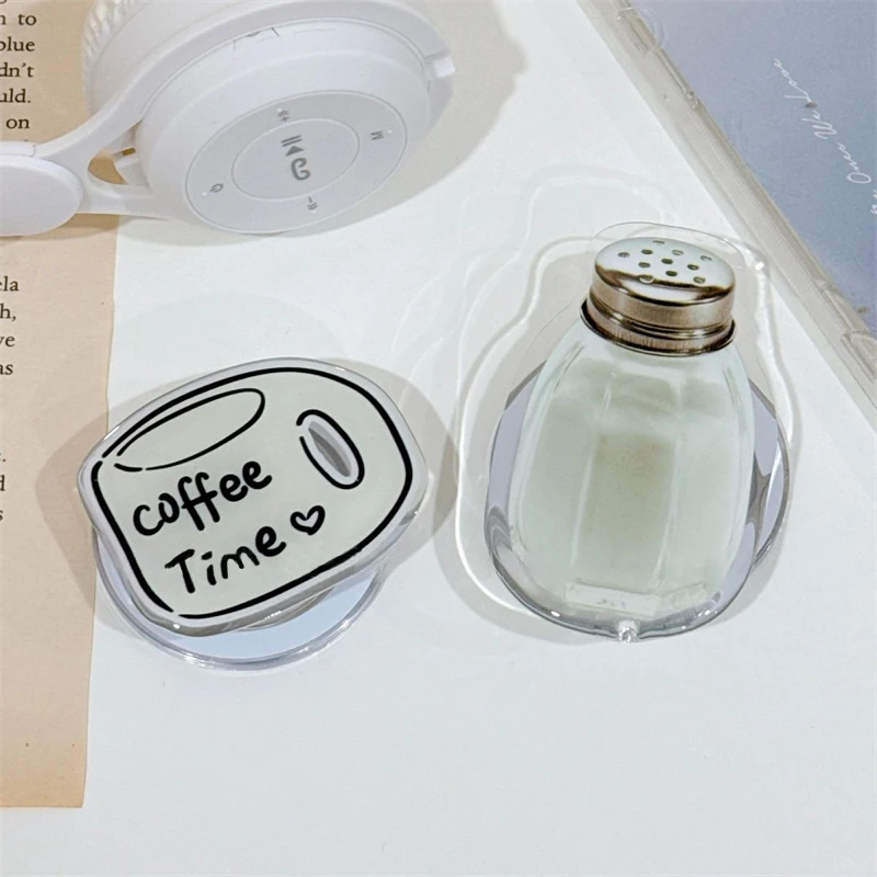 

Korean Cute Fun Cup For Magsafe Magnetic Phone Grip Tok Griptok Stand For iPhone 15 Foldable Wireless Charging Case Holder Ring