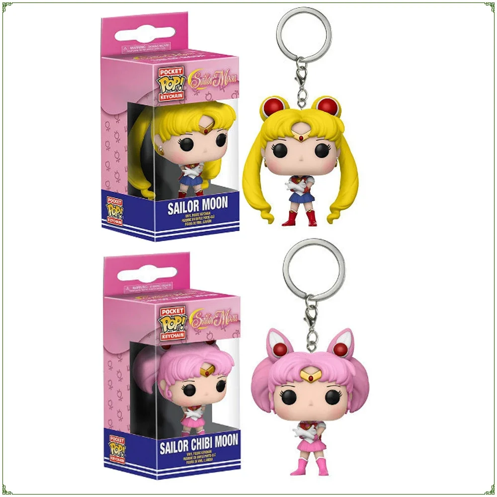 

FUNKO Keychain Sailor Moon Chibiusa Anime Cartoon Magical Girl Pendant Cute Bag Decorations Children's Birthday Gifts Keychain