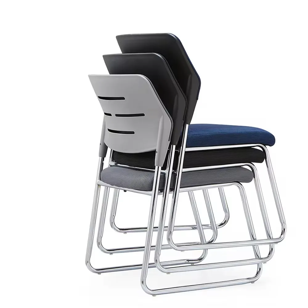 Steel Structure Office Chair with Fixed Bow Base Leg Training Mesh for Home School Plastic Frame Wheels