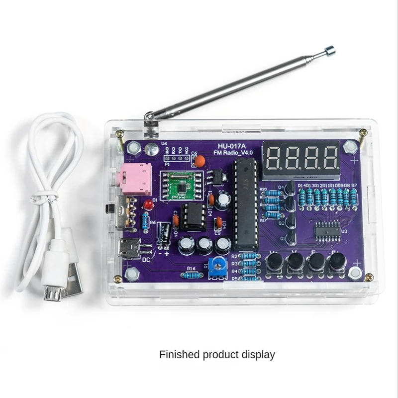 HU-017A RDA5807S Radio Receiver Module Kit FM Electronic DIY Circuits Parts Digital Tube Display 87-108Mhz