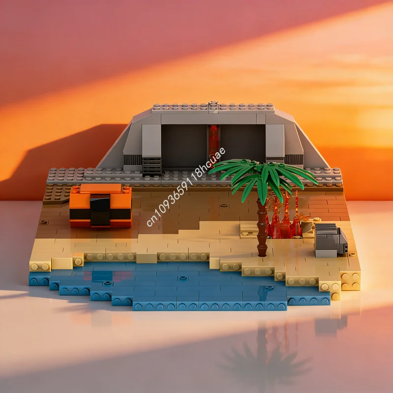 

343pcs MOC Star Battle Scarif Model Building Blocks Assemble Architecture Christmas Gifts Toy Creative Education Brick DIY Idea