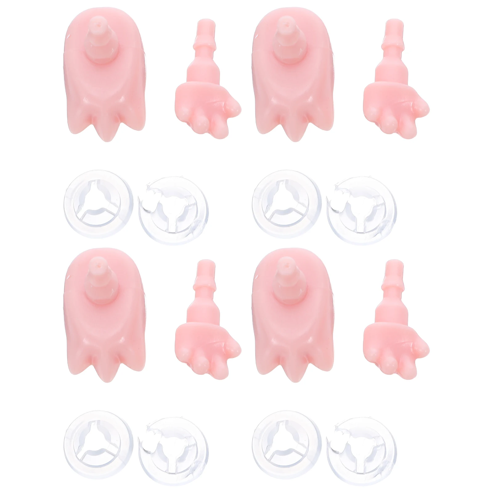 

4Sets Action Figure Accessories Mini Realistic Feet Replacement Parts for Customizing and Repairing