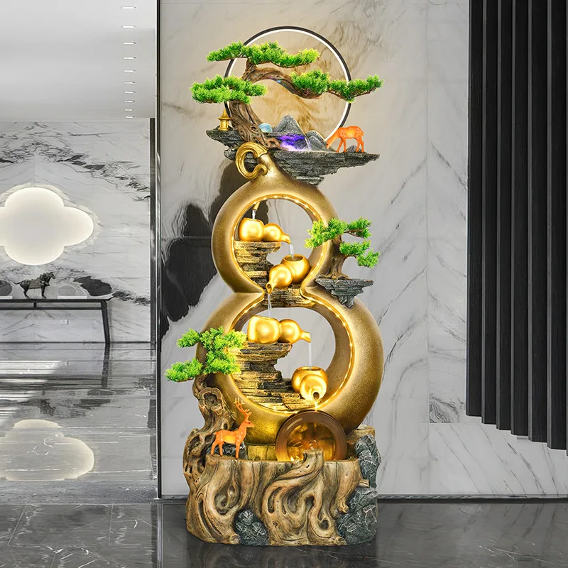 gourd lucky flow ornament circulating water living room floor fountain high-end opening office
