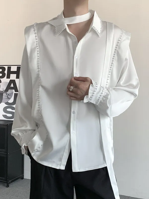 

Белая рубашка из полиэфирного волокна с отложным воротником, модная, дышащая, повседневная, устойчивая к деформации...