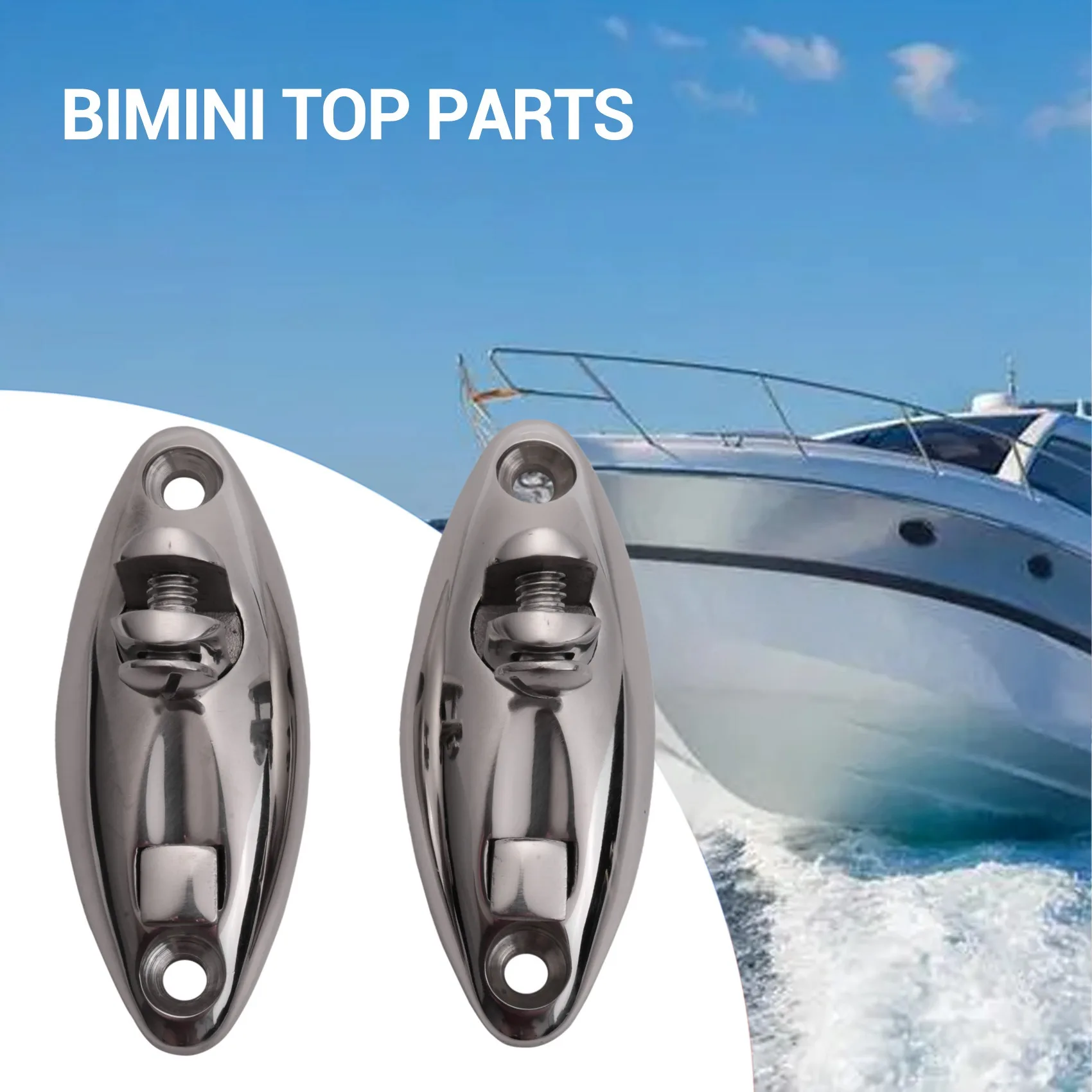 QUICK RELEASE Bimini บานพับหมุนด้านบนดาดฟ้าด้านข้าง 316 สแตนเลสสตีลหมุนบานพับ Deck Side MOUNT