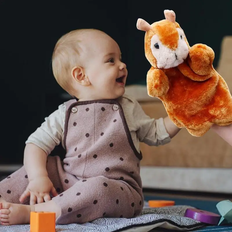 Tier handpuppen stimulieren ihr Lernen auf der Puppen bühne interaktives Stofftier spielzeug mit hochwertiger pp Baumwolle perfekt