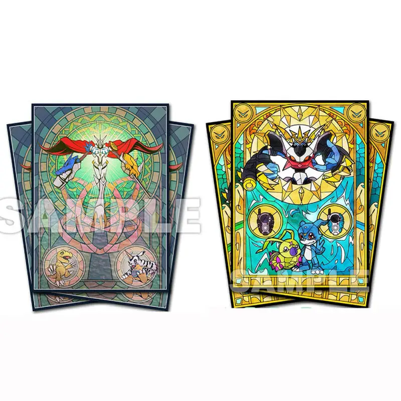 60pcs/set Digimon Adventure Omegamon Imperialdramon Card Sleeve Anime Game Collection Card Protective Cover Gift Toy 67*92mm