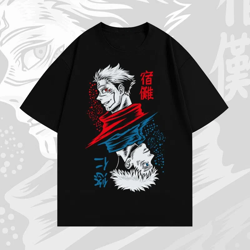 

Jujutsu Kaisen Anime Creative Printed O-Neck T-Shirt Women Men Summer Fashion Casual Harajuku High Street Tops T-Shirt Unisex