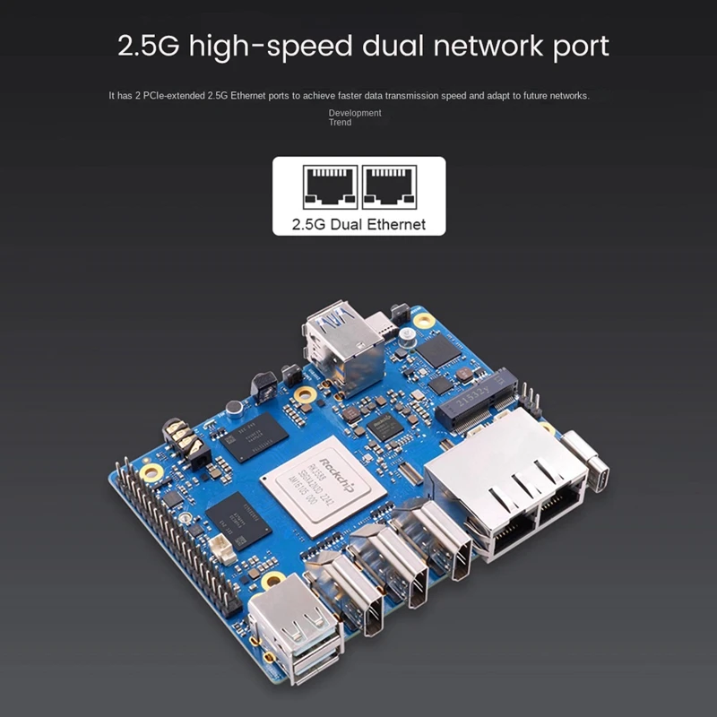 For Orange Pi 5 Plus RAM Single Board Computer RK3588 PCIE Module External Wifi6 Pi5 Plus Demo Development Board