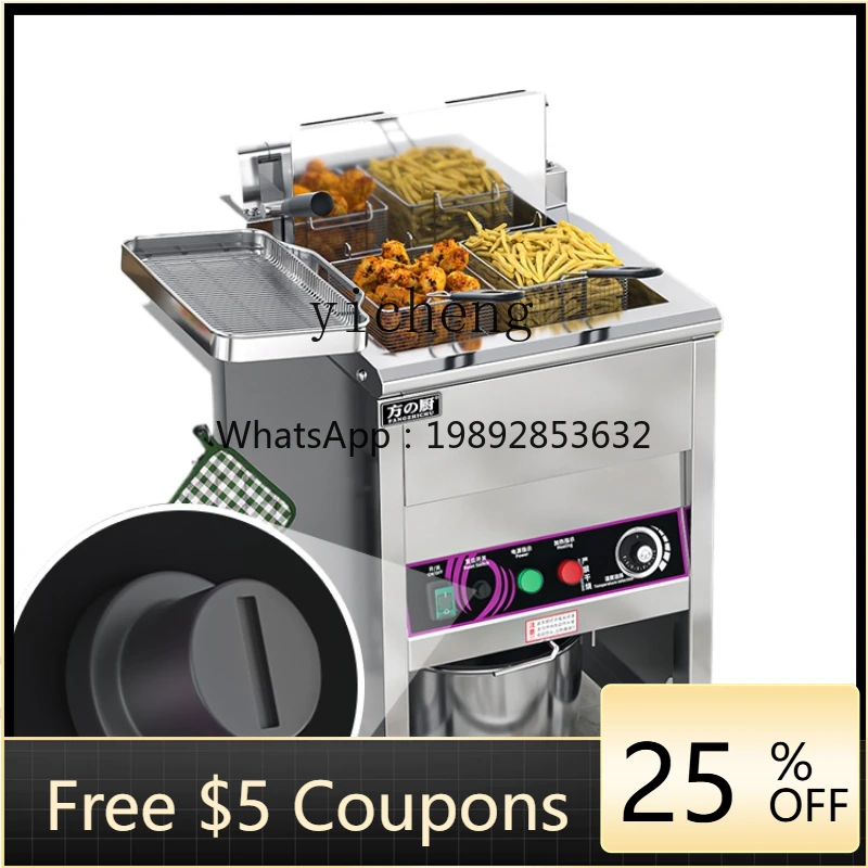

ZK Electric Fryer Commercial Large Capacity Fried Skewers 3 Fried Chicken Double Cylinder Single Cylinder Gas Deep Frying Pan