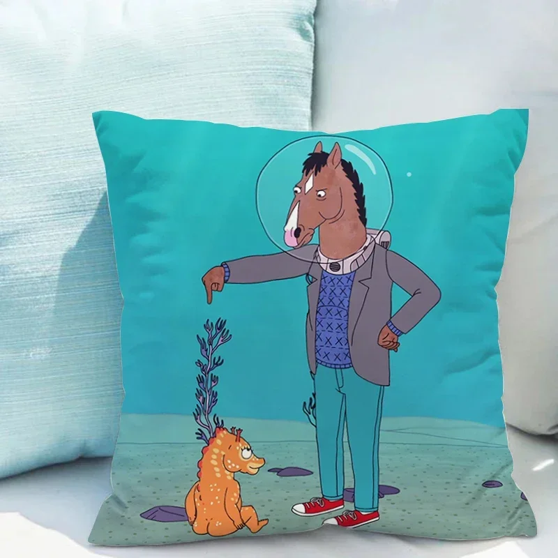 B-BoJack cavaliere fodera per cuscino personalizzata 45x45 cuscini per dormire cuscini decorativi per divani federe per decorazioni autunnali fodere