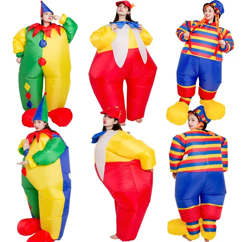 Simbook Clown mascotte Costume Cosplay gonfiabile attività promozionali divertente bambola del fumetto abbigliamento divertente atmosfera grassa puntelli