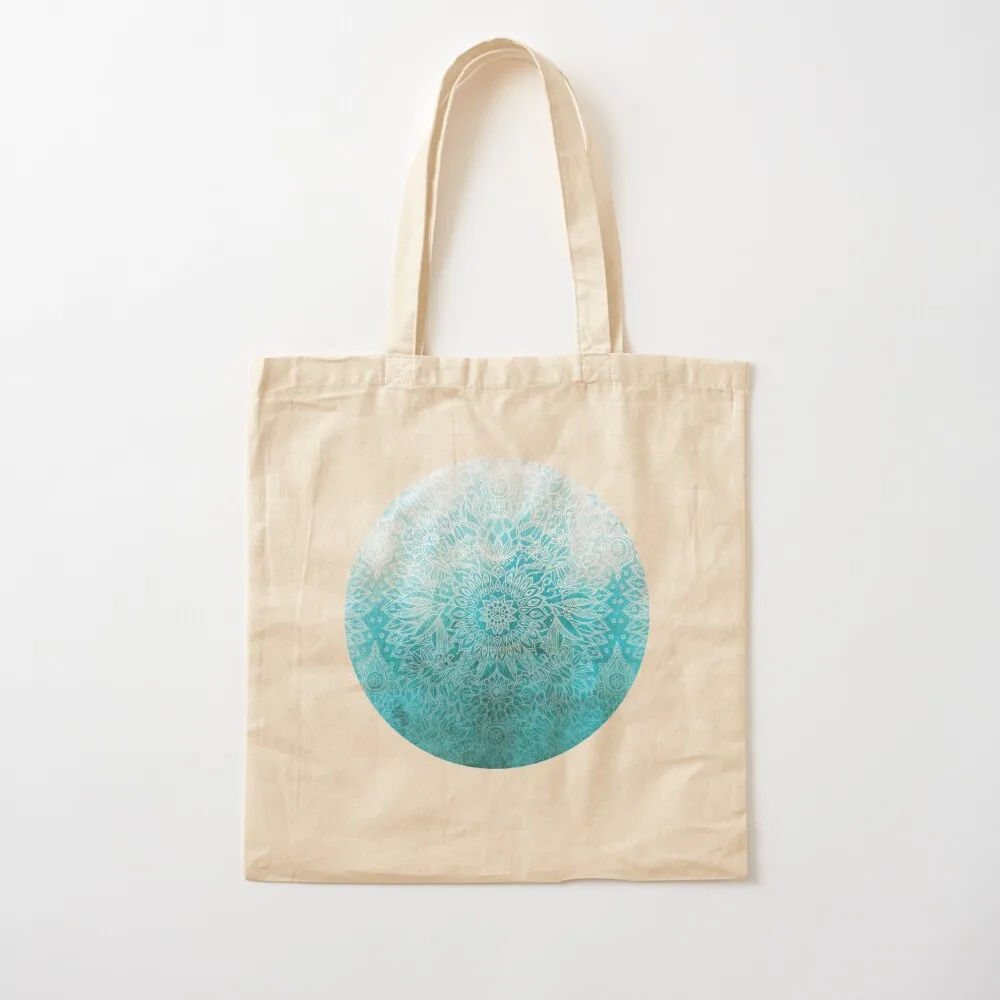 Fade to Teal - watercolor + doodle Tote Bag