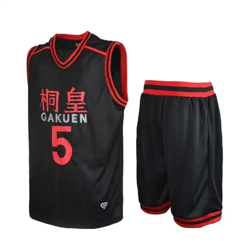 Anime Kuroko no Basket Basuke Cosplay Jersey Setleri GAKUEN okul üniforması Aomine Daiki Basketbol Spor T Gömlek Şort Takım Elbise