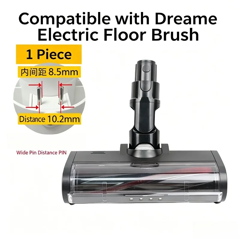 Compatible with Dreame V9V10V11/Xiaomi cordless vacuum cleaner accessories: motorized floor brush, soft roller head
