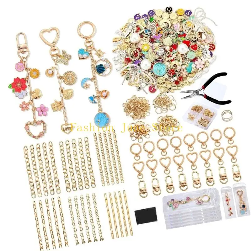 n5ka-chain-charm-set-metal-texture-for-handmade-jewelry-and-unique-bag-decoration