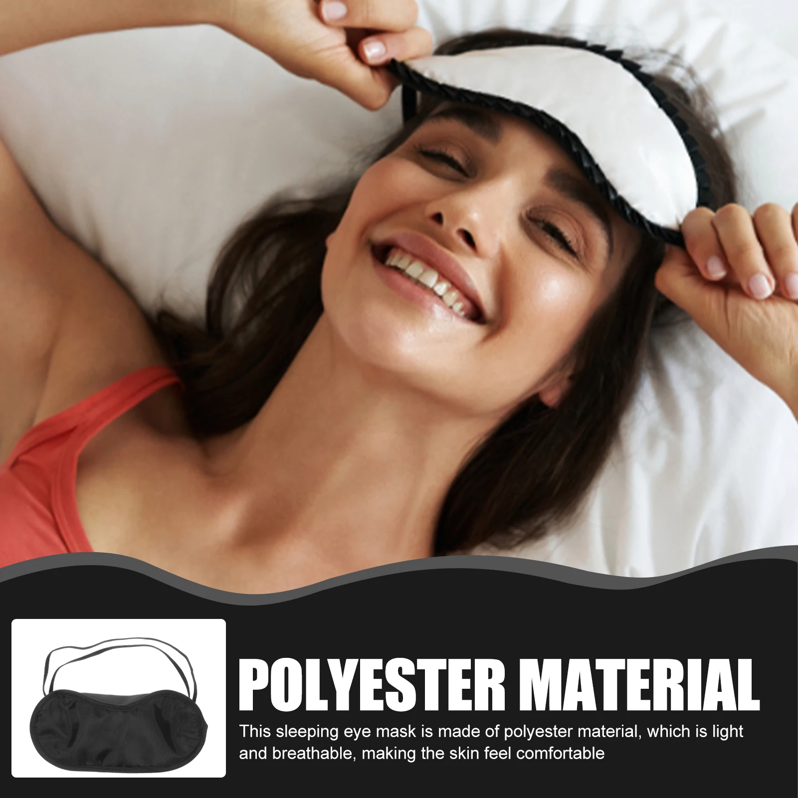 10 Uds. Mascarilla negra para dormir, cubiertas para ojos, ligeras, transpirables, elásticas, regalos para actividades al aire libre, tonos reutilizables